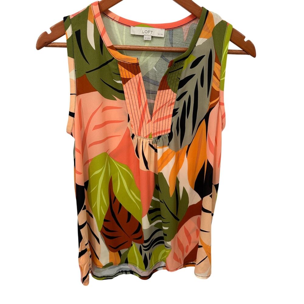 LOFT Tropical Print Tank // Small Petite